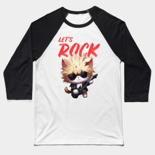 Kitten Rock Baseball T-Shirt